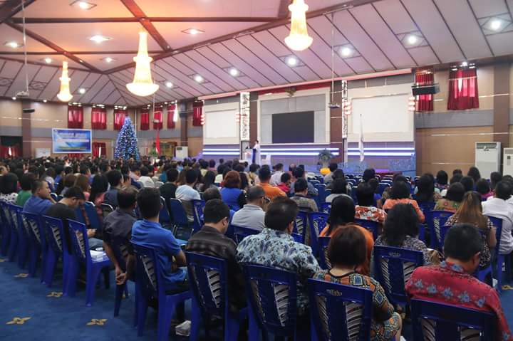 Suasana di Ibadah Pemkot Manado menyambut Natal 25 Desember 2016 mendatang