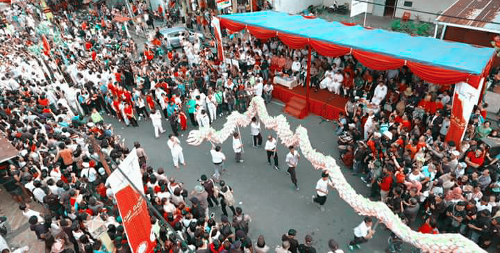Suasana atraksi di perayaan Cap Go Meh