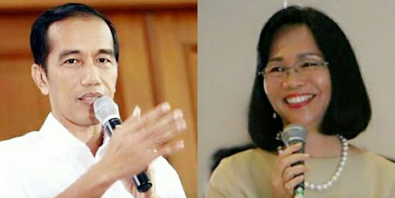 Presiden Joko Widodo dan Prof Dr Ir Ellen Joan Kumaat, M.Sc. DEA