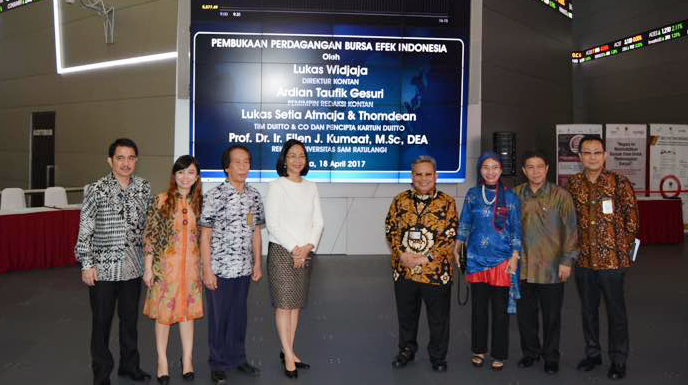 Foto bersama di pembukaan Perdagangan Bursa Efek Indonesia
